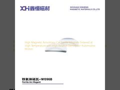 High Magnetic Anisotropy Car Ferrite Magnets Sintered at High Temperature with High Relative Density for Automotive Motors