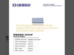 Cienkie szlifowanie magnetów ferrytowych trwałych (R72.50mm-r60.7mm) × 27.9mm dla silnika Inwersora W5018F